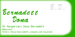 bernadett dona business card